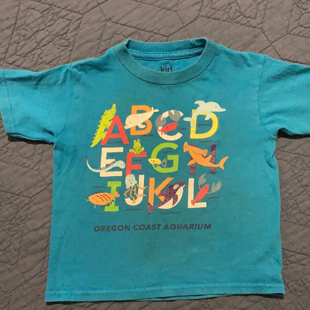 Oregon Coast Aquarium alphabet tee - blue - 2T